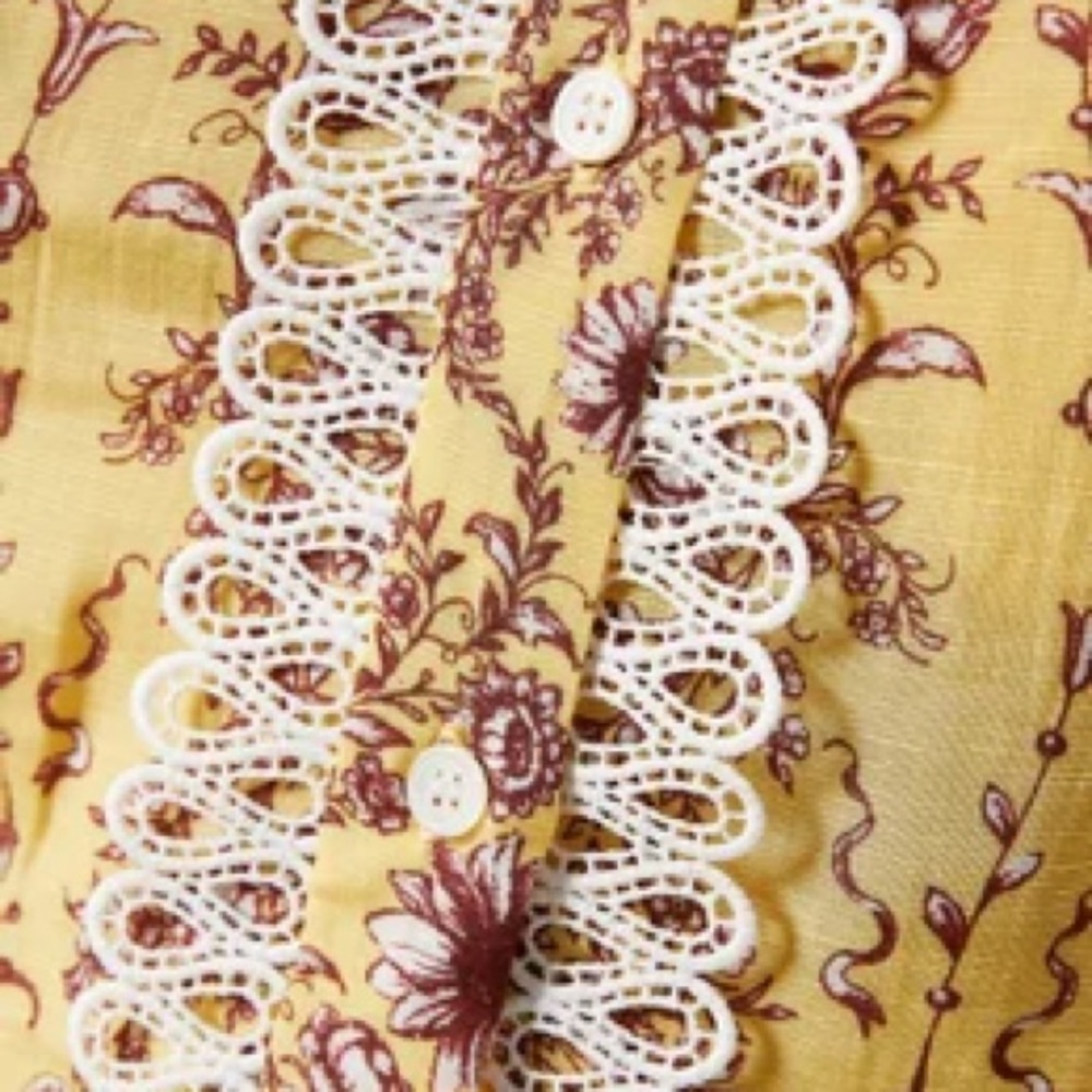 Sandro floral maxi dress with lace trim - Picture 9 of 12